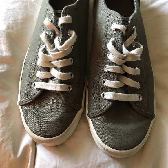 Keds Champion Canvas Graphite Gray Shoes Lace-Up Women Size 9 Pre-Owned - Picture 9 of 12